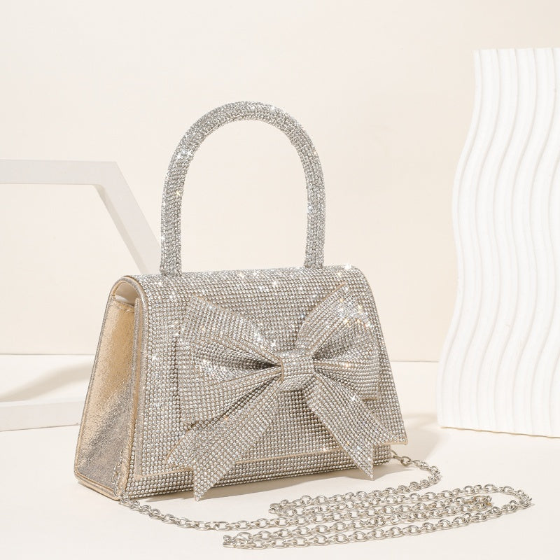 NGTG PARIS Sophisticated Bow Luxury Diamond Handbag