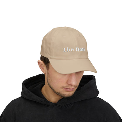 Embroidered "The Boss" Hat in White Text