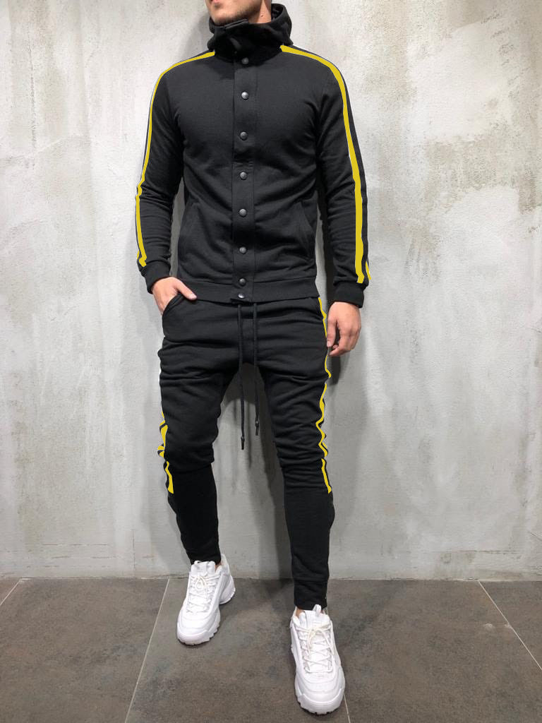 NGTG VORTEX Men’s Hooded Button-Up Cardigan & Jogger Set
