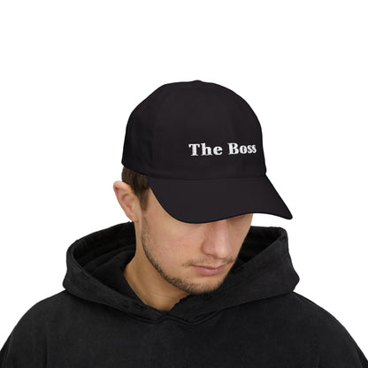 Embroidered "The Boss" Hat in White Text