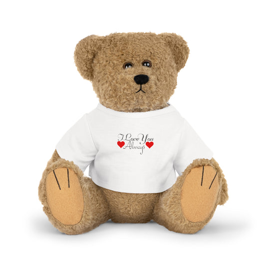 Plush Toy with "I Love You Always" T-Shirt for Valentine's Day