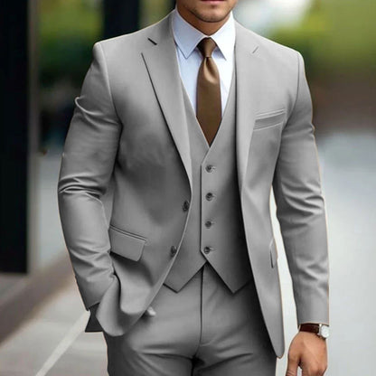 NGTG LUXX Men's Casual Sleek Elite Suit  – Formal Business Wear or Groom's Wedding Outfit Set