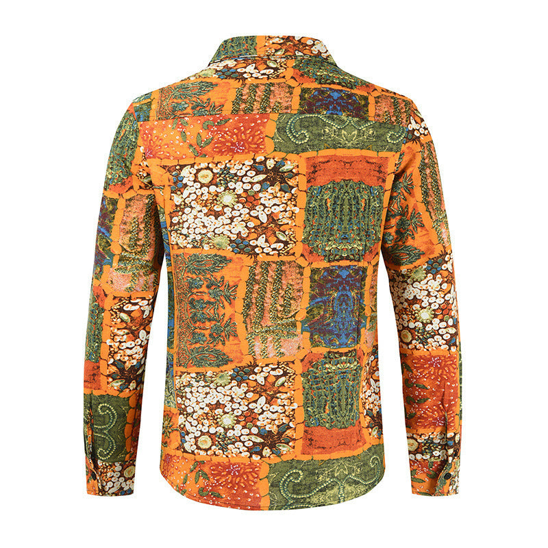 NGTG LUXX Fleur Moderne – Men’s Designer Floral Shirt in Luxe Drape