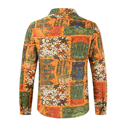 NGTG LUXX Fleur Moderne – Men’s Designer Floral Shirt in Luxe Drape