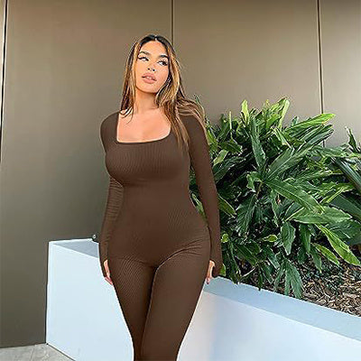 NGTG Body Shaping Workout or Lounge Jumpsuit, Flattering One Piece Suit for Women