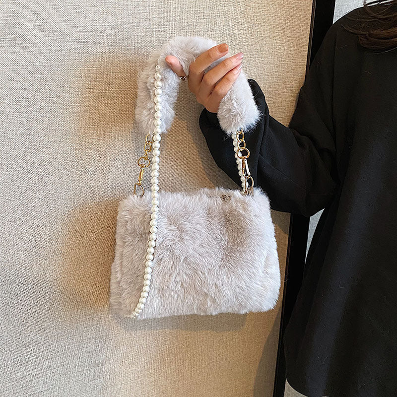 NGTG MINI Cute and Fluffy Pearl Handbag
