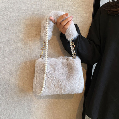 NGTG MINI Cute and Fluffy Pearl Handbag