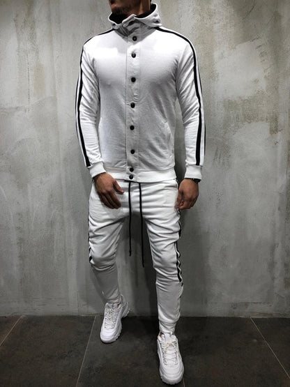 NGTG VORTEX Men’s Hooded Button-Up Cardigan & Jogger Set