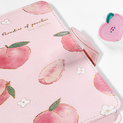 Cute and Sweet Peaches Hardcover Notebook