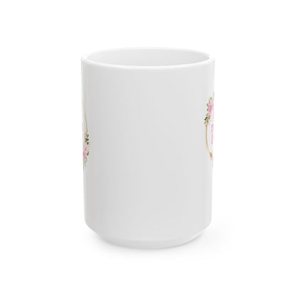 Floral Mug for Mom, Best Mom Ever White Mug