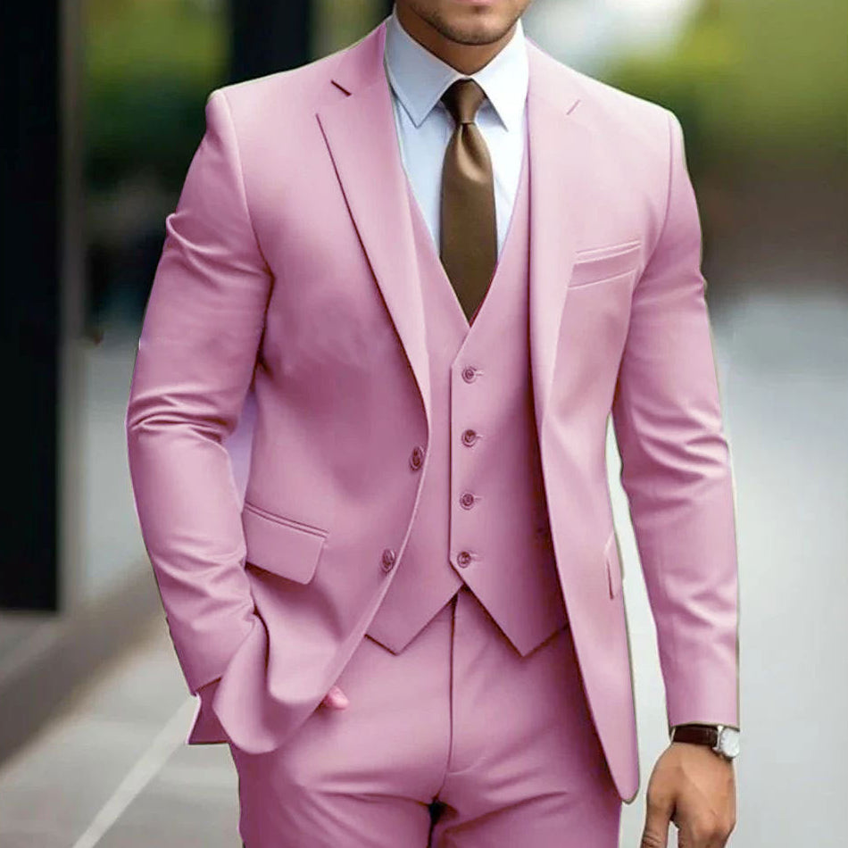 NGTG LUXX Men's Casual Sleek Elite Suit  – Formal Business Wear or Groom's Wedding Outfit Set