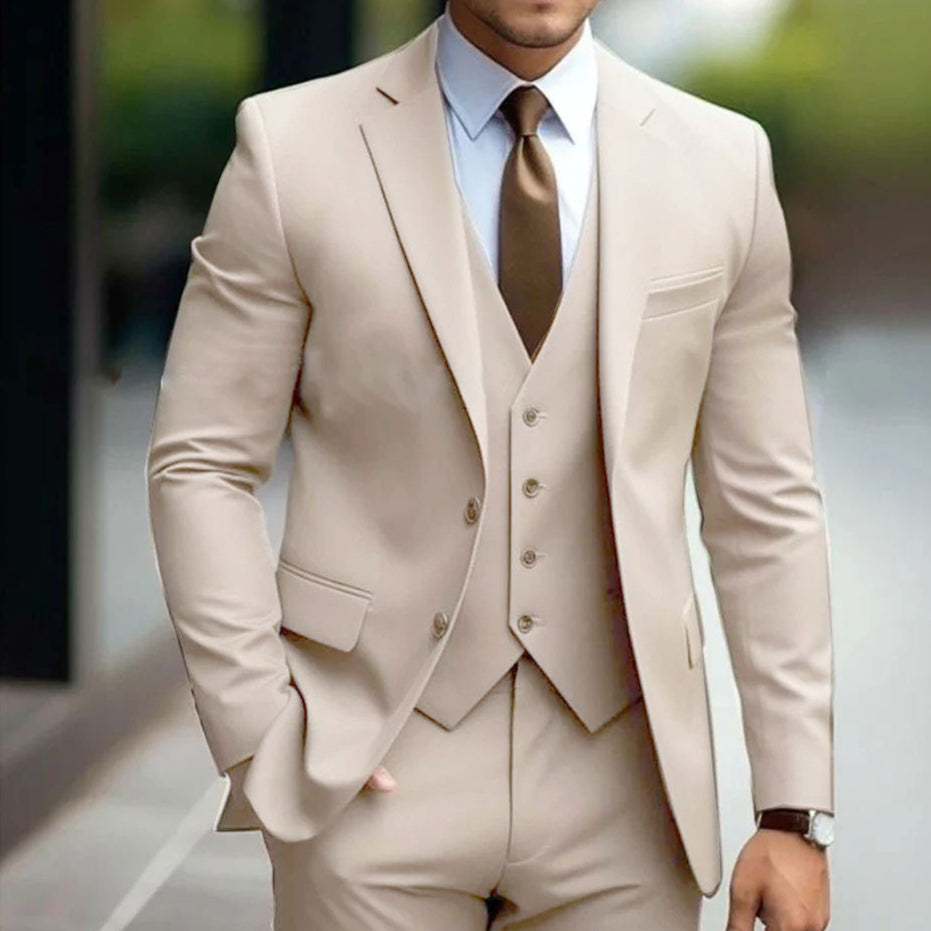 NGTG LUXX Men's Casual Sleek Elite Suit  – Formal Business Wear or Groom's Wedding Outfit Set