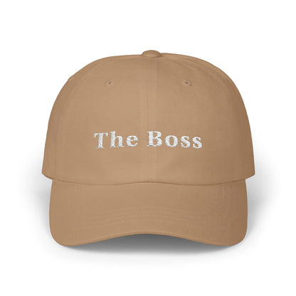 Embroidered "The Boss" Hat in White Text