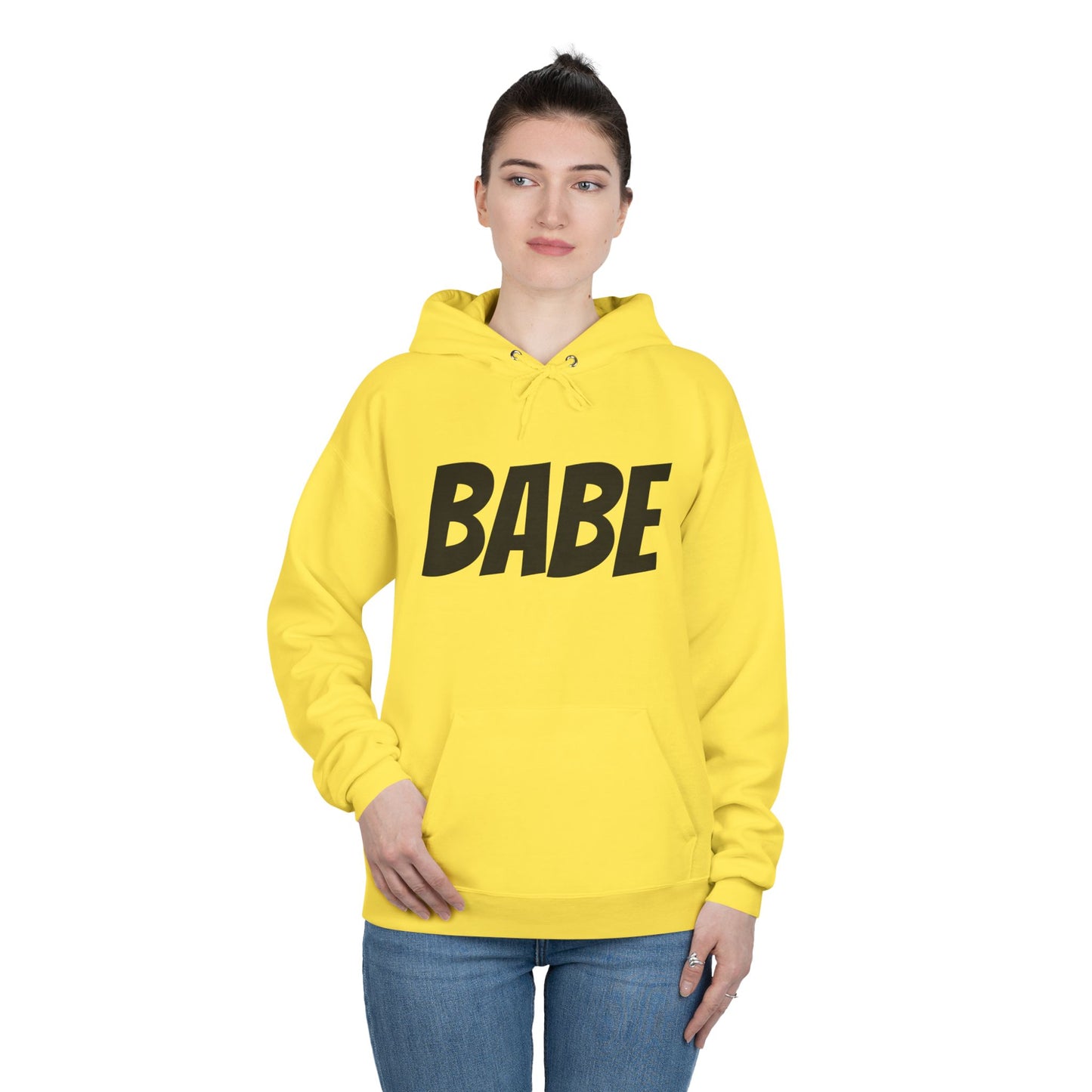 Damen Hoodie mit "BABE" Text Print 