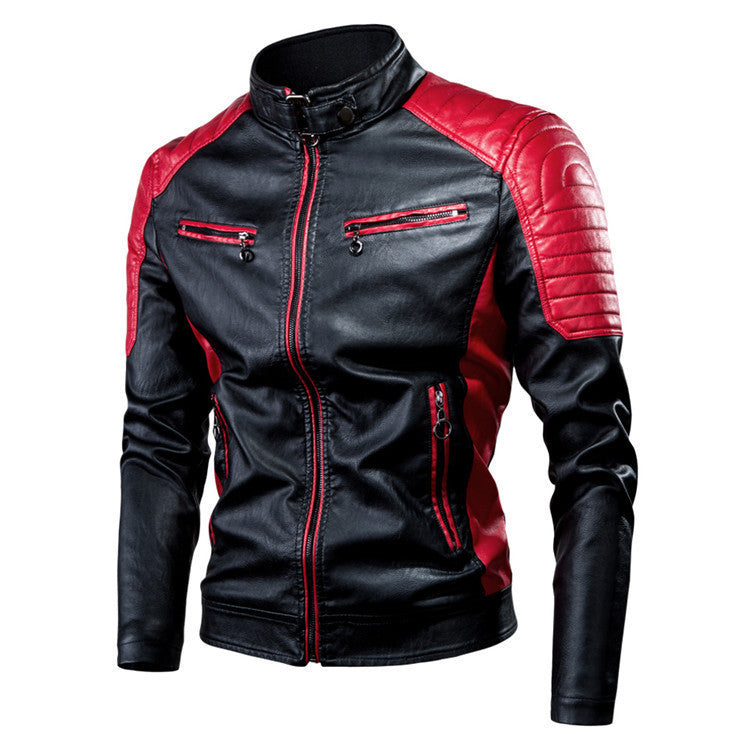 NGTG CARTER Men's Vento Rosso Italian Leather Racer Jacket