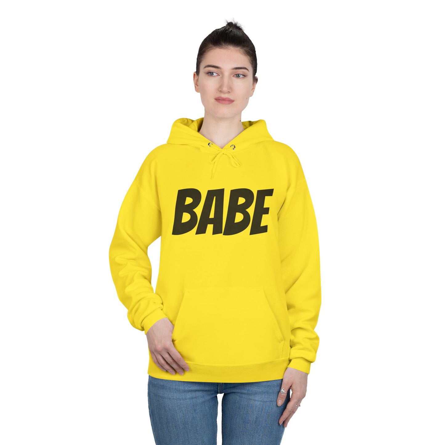 Damen Hoodie mit "BABE" Text Print 