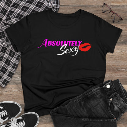 Frauen-Empowerment-Shirt, „Absolutely Sexy“-Shirt, kurzärmliges bedrucktes T-Shirt