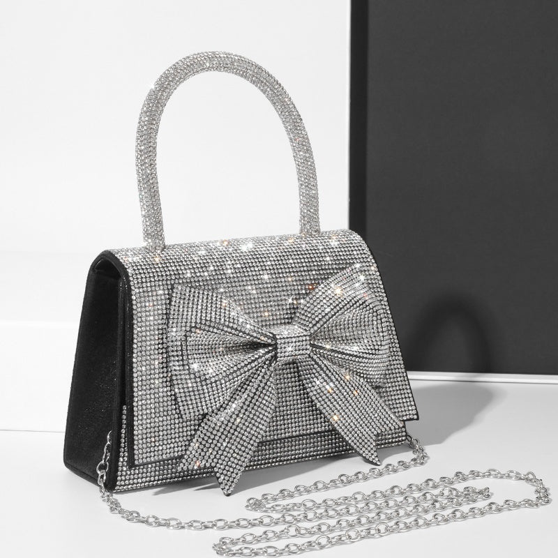 NGTG PARIS Sophisticated Bow Luxury Diamond Handbag