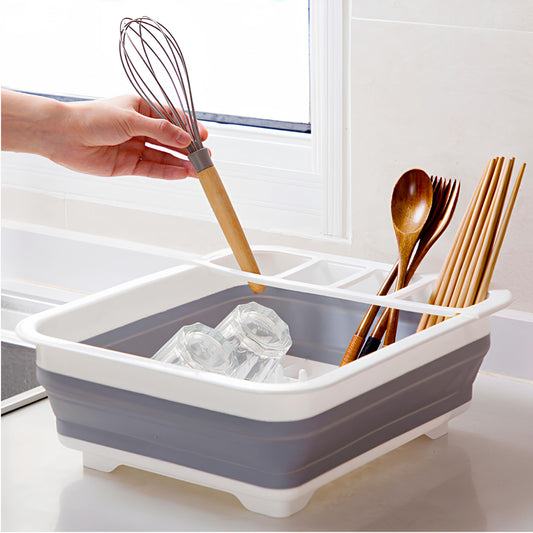 NGTG Progressive Foldable Dish Organizer, Collapsible Dish Drying Rack Ideal for Small Spaces or Outdoor Use