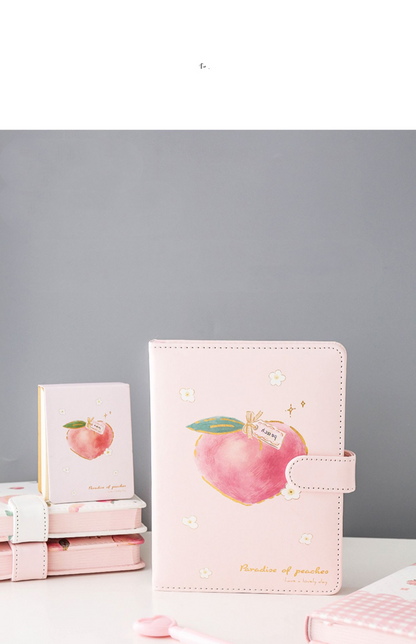 Cute and Sweet Peaches Hardcover Notebook