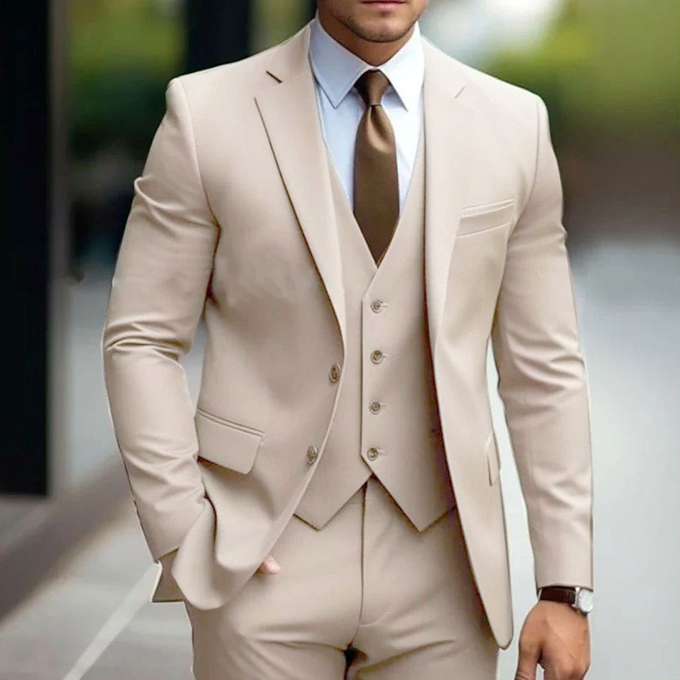 NGTG LUXX Men's Casual Sleek Elite Suit  – Formal Business Wear or Groom's Wedding Outfit Set