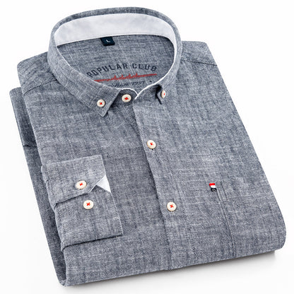 NGTG IVORY Men's Luxury Cotton Linen Shirt