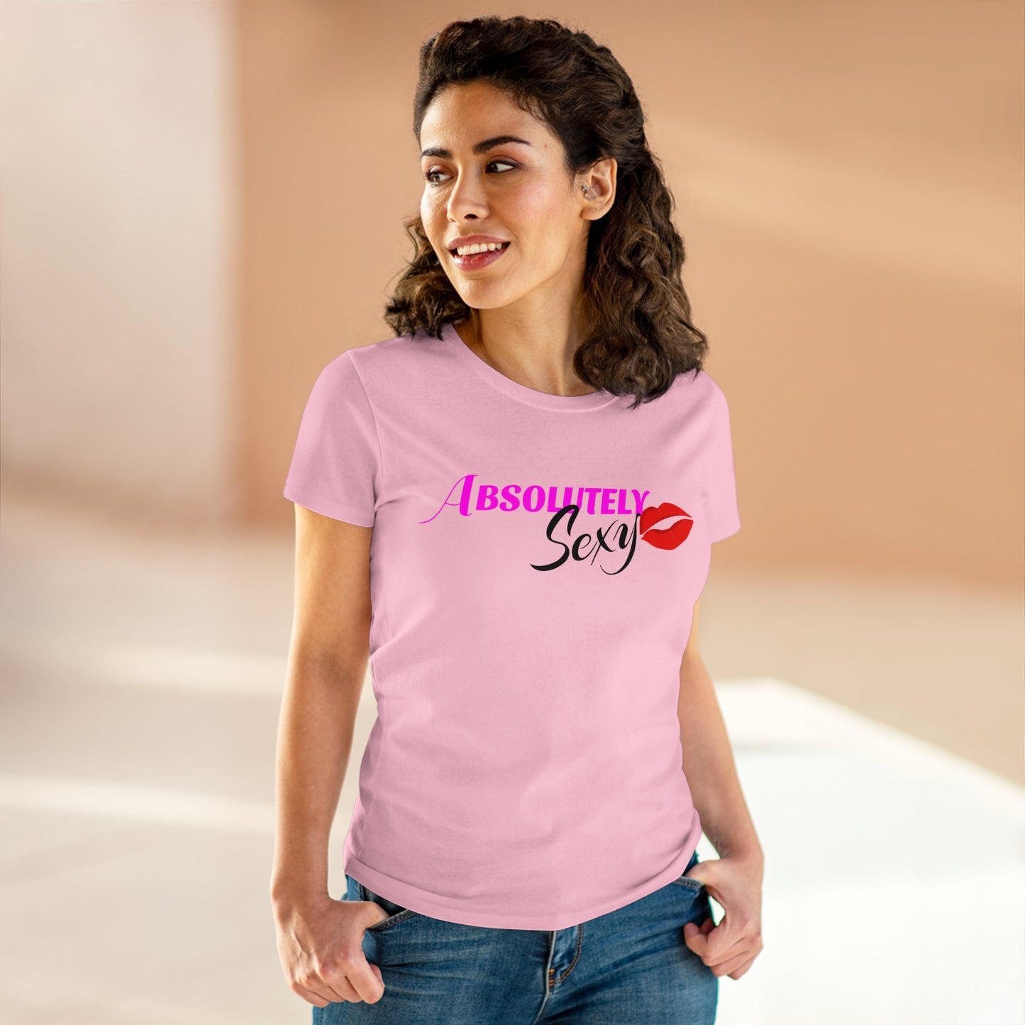 Frauen-Empowerment-Shirt, „Absolutely Sexy“-Shirt, kurzärmliges bedrucktes T-Shirt