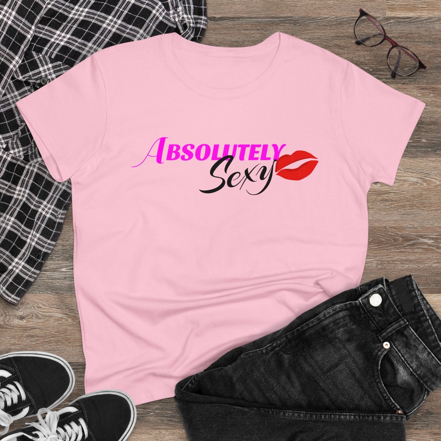 Frauen-Empowerment-Shirt, „Absolutely Sexy“-Shirt, kurzärmliges bedrucktes T-Shirt