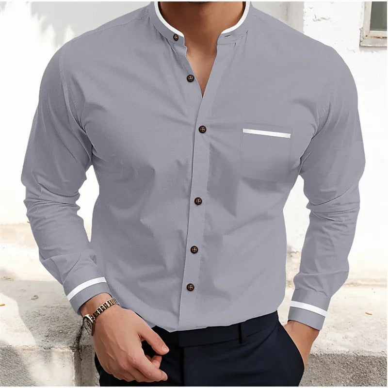 NGTG STRYKR Men's Single-breasted Vibrant Youthful Long Sleeve Shirts