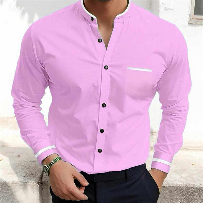 NGTG STRYKR Men's Single-breasted Vibrant Youthful Long Sleeve Shirts