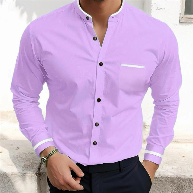 NGTG STRYKR Men's Single-breasted Vibrant Youthful Long Sleeve Shirts
