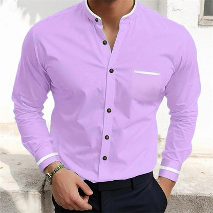 NGTG STRYKR Men's Single-breasted Vibrant Youthful Long Sleeve Shirts