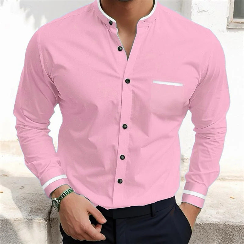 NGTG STRYKR Men's Single-breasted Vibrant Youthful Long Sleeve Shirts