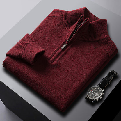 NGTG LUXX Men's Elite Standard Fit High Neck Woolen Sweater