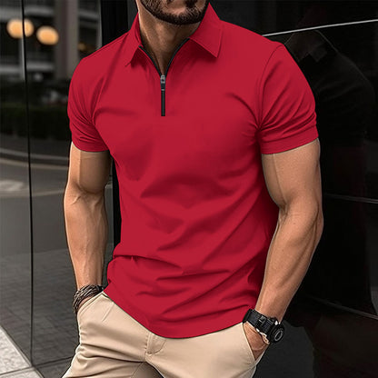 NGTG MACHOPRO Men's Casual Zip-Up  Polo Shirt