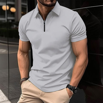 NGTG MACHOPRO Men's Casual Zip-Up  Polo Shirt