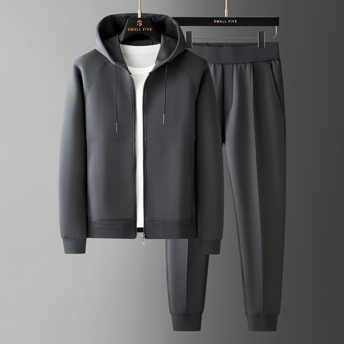 NGTG LUXX Men's Refined Elegant Sweater and Trousers Two-Piece Suave Set