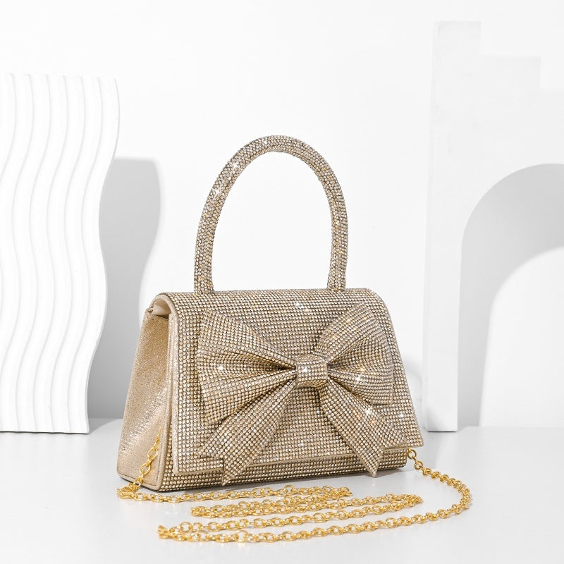 NGTG PARIS Sophisticated Bow Luxury Diamond Handbag