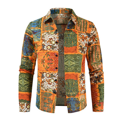 NGTG LUXX Fleur Moderne – Men’s Designer Floral Shirt in Luxe Drape