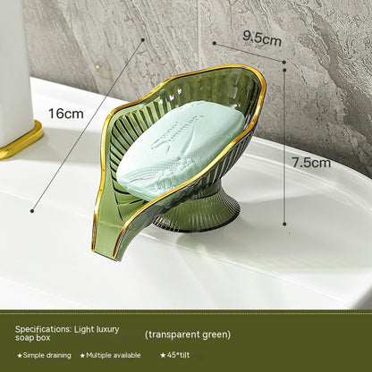 NGTG LUXX Leaf-Shaped Easy-to-Clean Bath Soap Dish